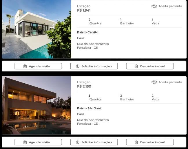 Interface da jetpage do crm para imobiliária da Jetimob.