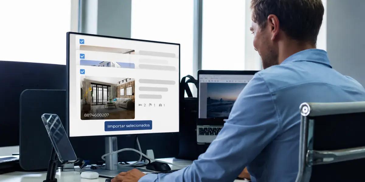 Corretor de imóveis usando a JetPage para montar proposta para cliente.
