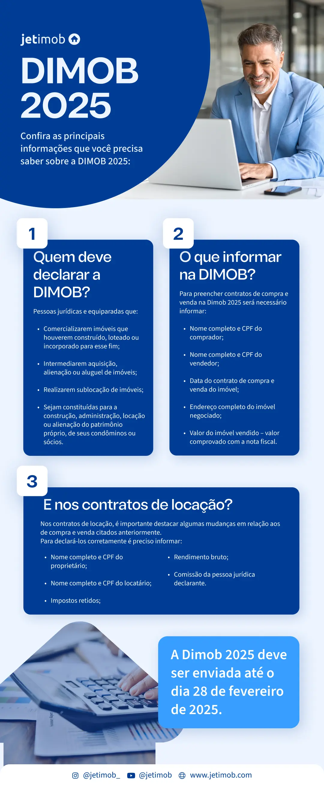 Imagem de um infográfico sobre a DIMOB.