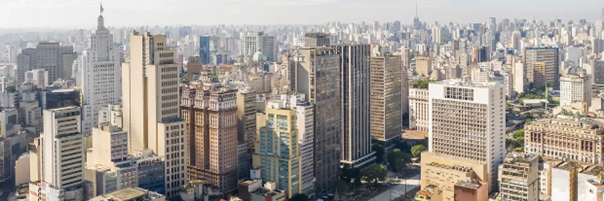 Imagem aérea da cidade de São Paulo.